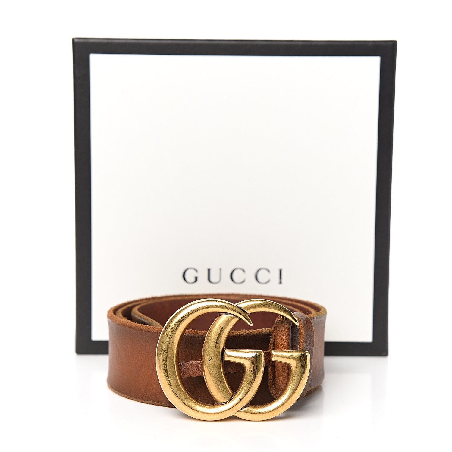 Gucci Faded Calfskin Double G 40mm Belt 80 32 Cuir 6 of 6