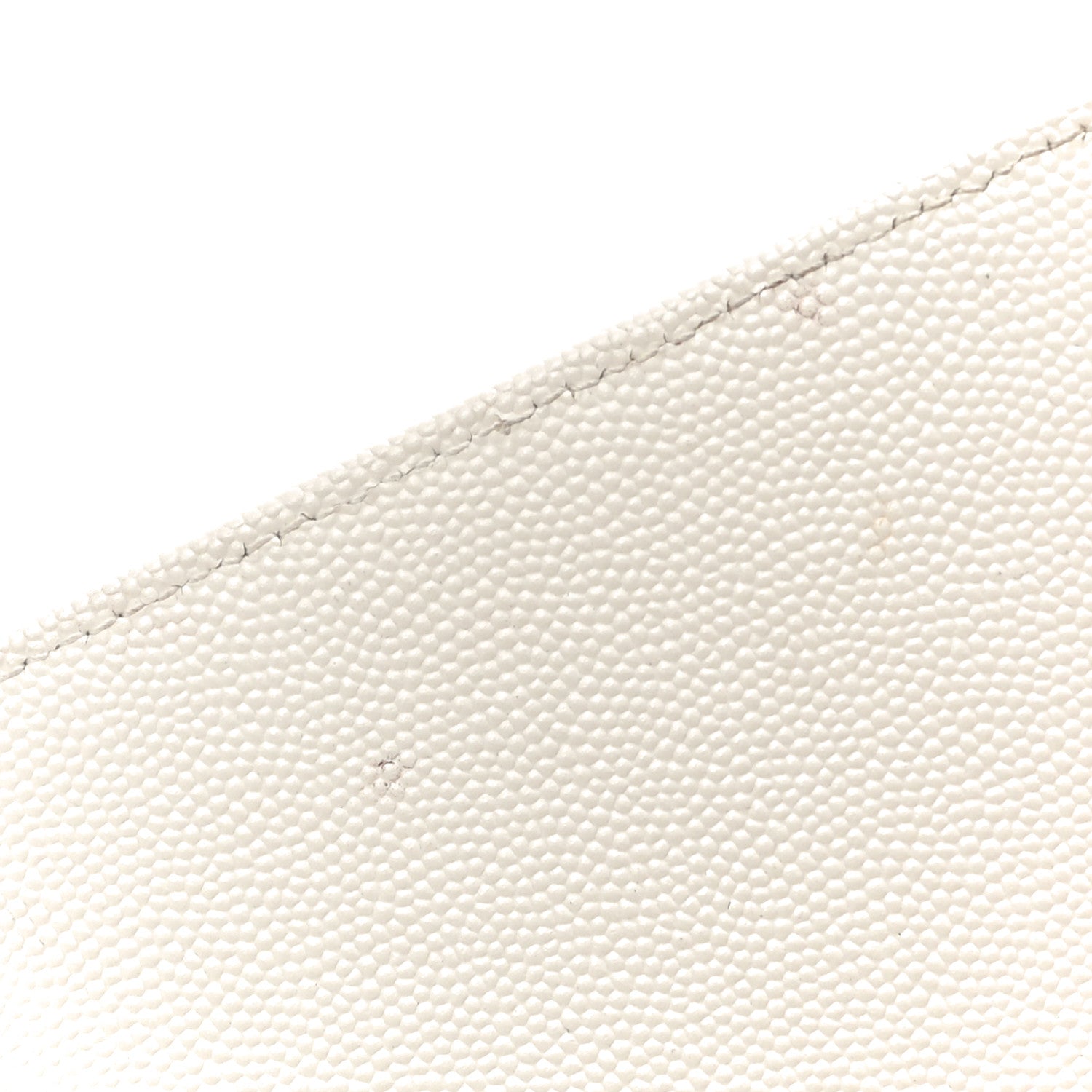 Saint Laurent Grain De Poudre Matelasse Chevron Monogram Chain Wallet White 13 of 20
