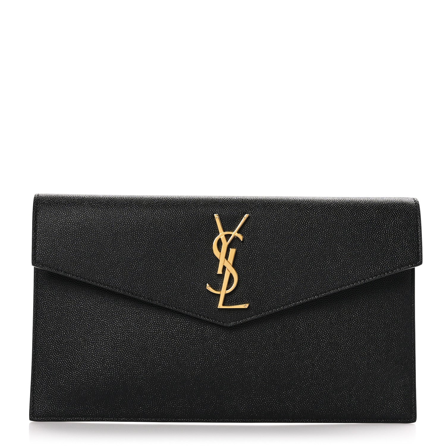 Saint Laurent SAINT LAURENT Grain De Poudre Monogram Uptown Pouch Black 1 of 8