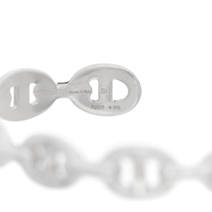 Hermes Sterling Silver MM Chaine d'Ancre Enchainee Cuff Bracelet SH 3 of 3