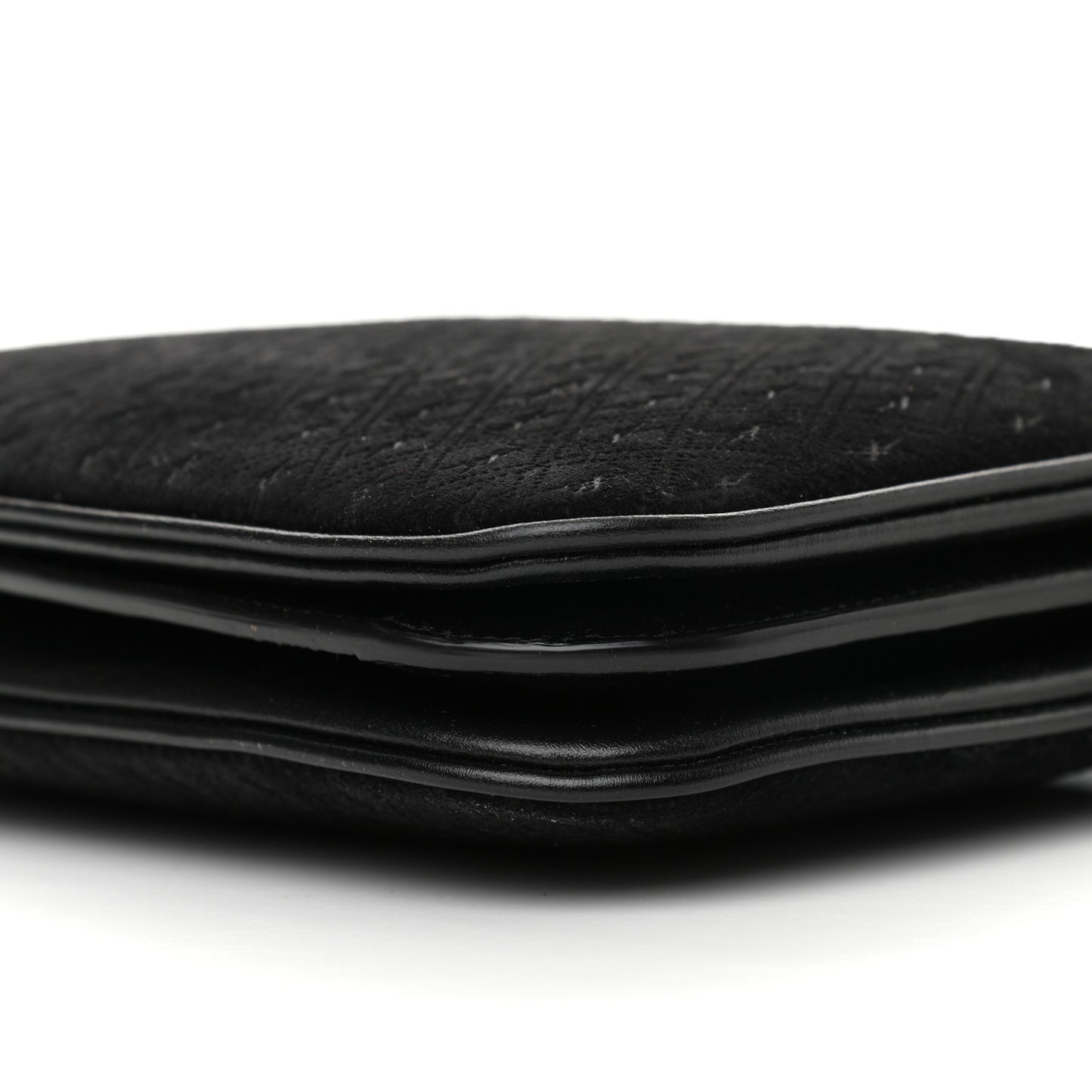 Suede All-Over Monogram Crossbody Black