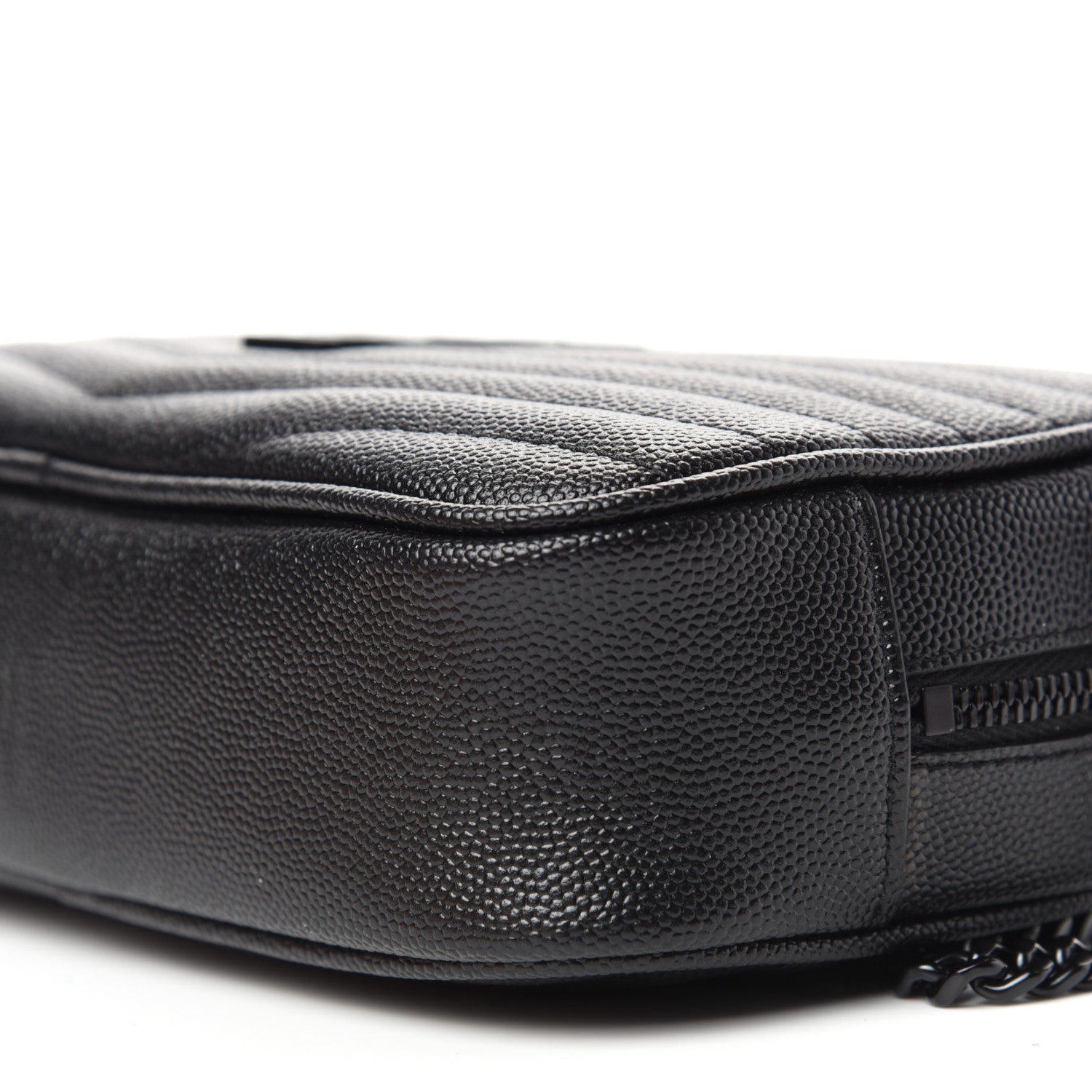 Saint Laurent Grain De Poudre Matelasse Monogram Mini Lou Camera Bag Black 9 of 10
