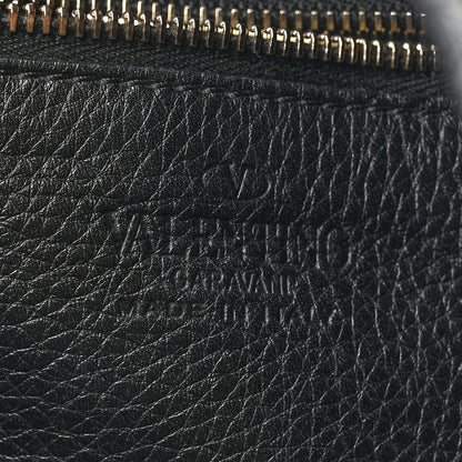 Valentino Garavani Pebbled Calfskin Small Rockstud Flip-Lock Messenger Bag Black 6 of 12