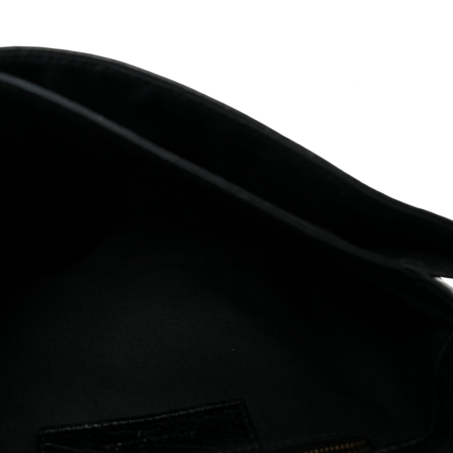 Agneau Classic Hardware Envelope Clutch Black