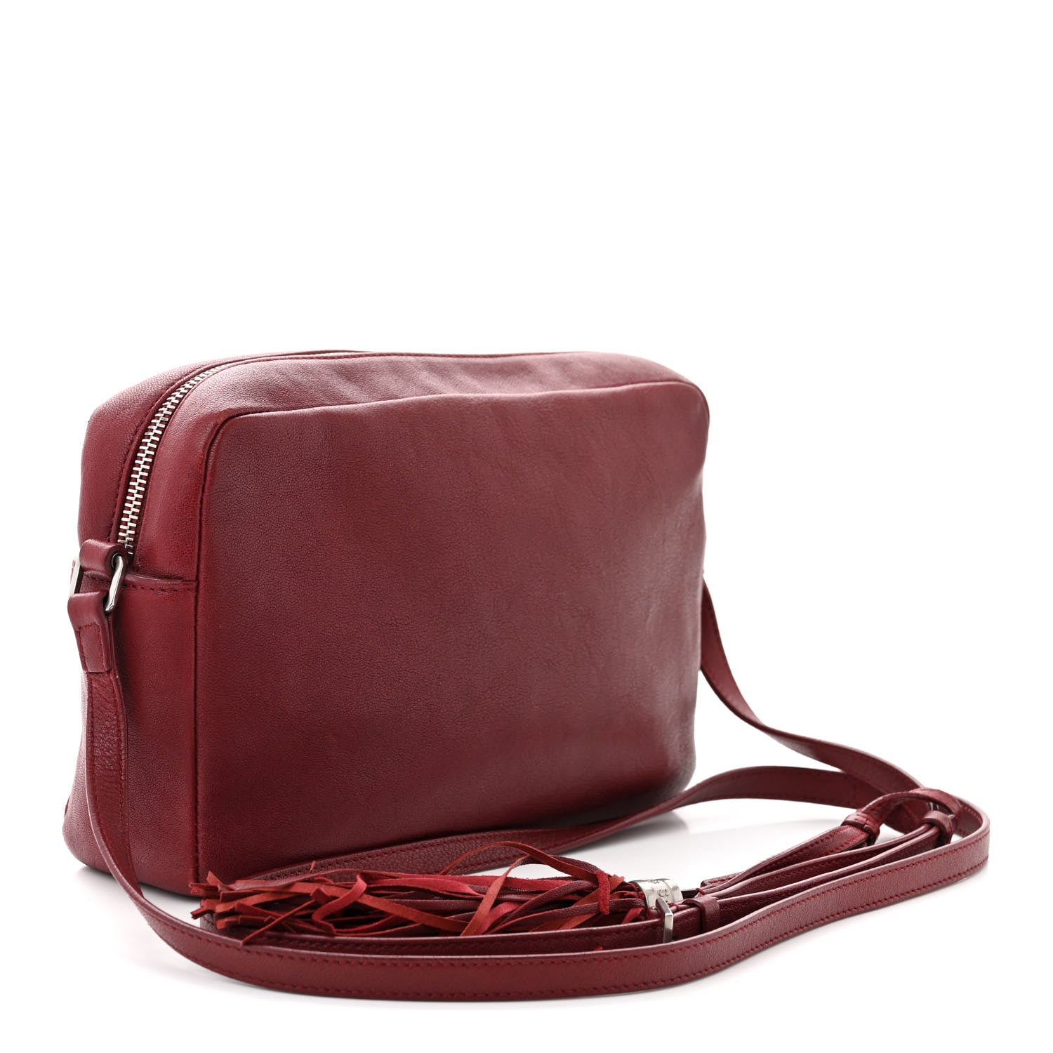 Saint Laurent Lambskin Monogram Small Lou Camera Bag Lipstick Red 3 of 11
