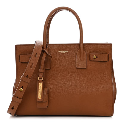 Saint Laurent Grained Calfskin Baby Sac De Jour Supple Canyon 1 of 10