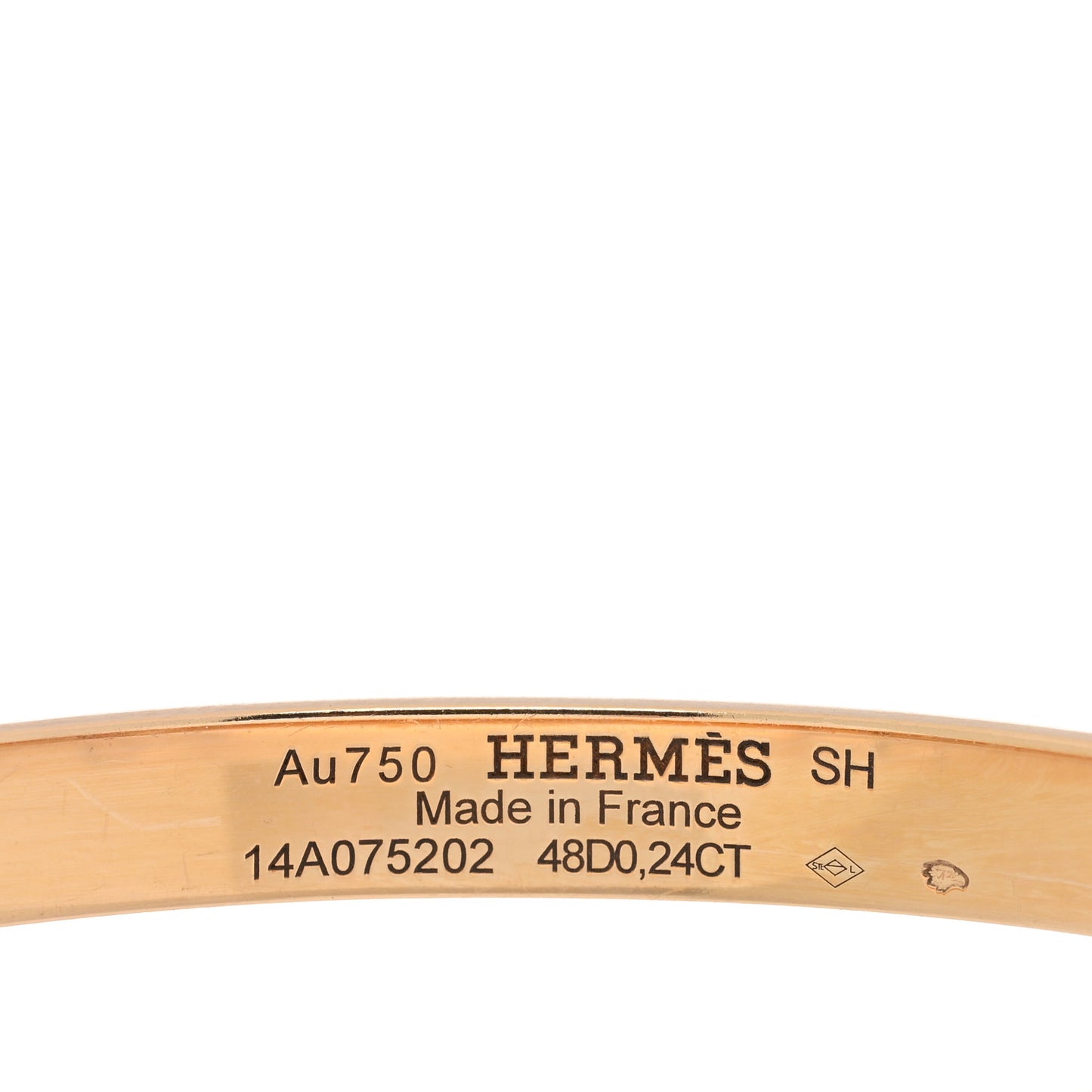 18K Rose Gold Diamond PM Collier De Chien Bracelet SH