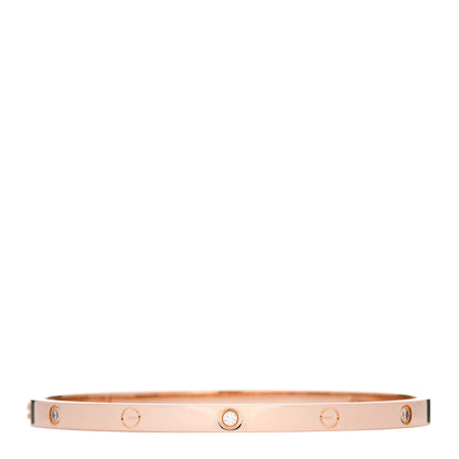 Cartier 18K Pink Gold 6 Diamond Small LOVE Bracelet 16 2 of 6