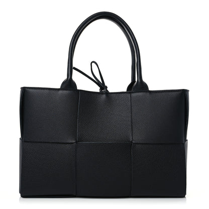 Bottega Veneta Grained Calfskin Intrecciato Small Arco Tote Black 3 of 11