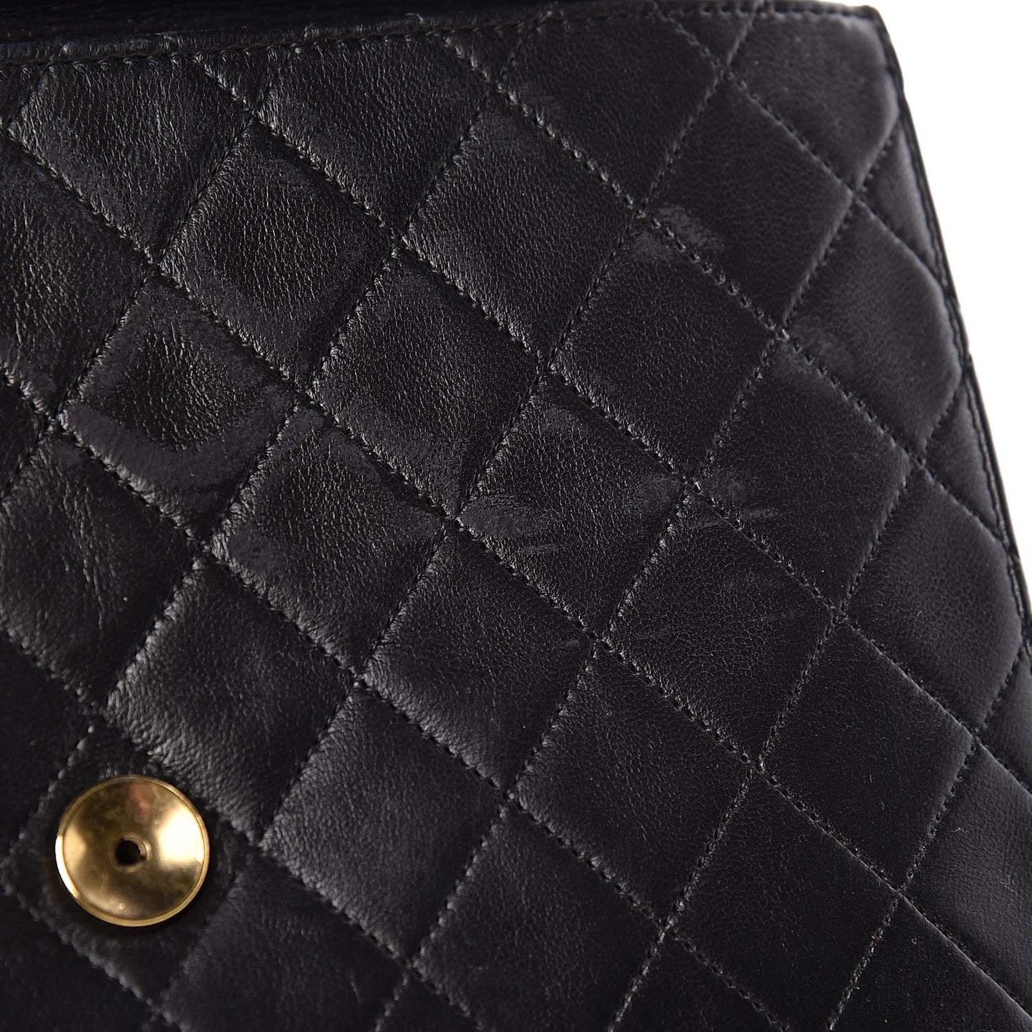 Lambskin Quilted Medium Single Flap Black