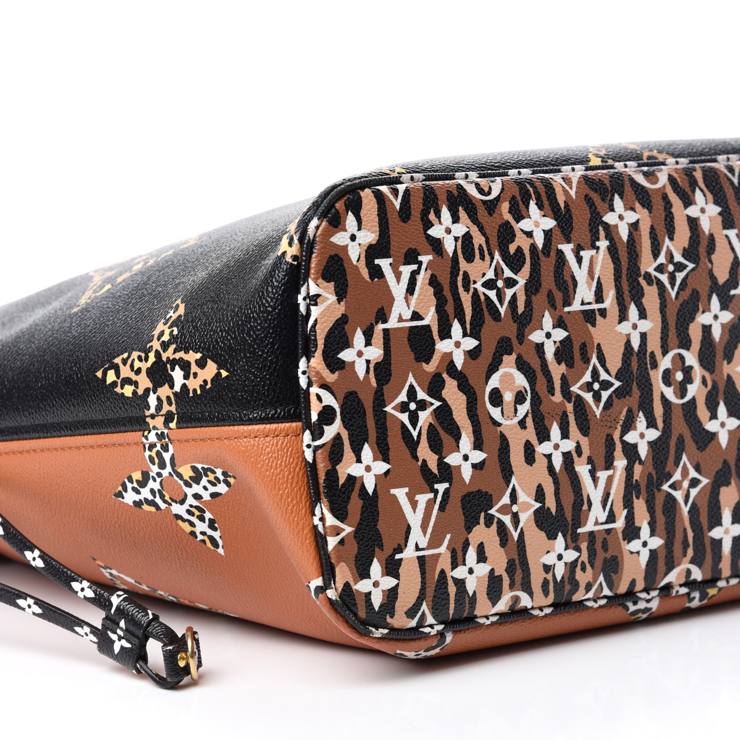 Monogram Giant Jungle Neverfull MM Black