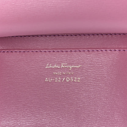 Salvatore Ferragamo Calfskin Gancini City Crossbody Bubble Gum 5 of 9