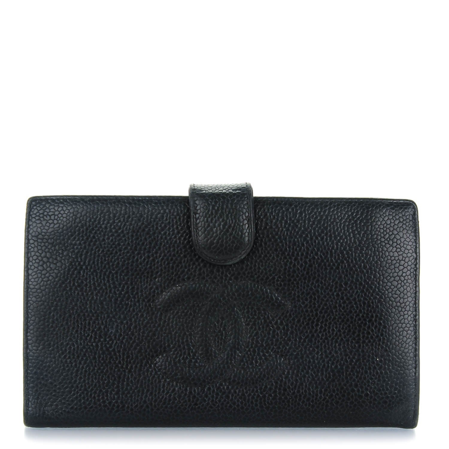 Chanel Caviar CC French Wallet Black 1 of 9