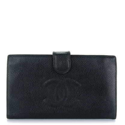 Chanel Caviar CC French Wallet Black 1 of 9