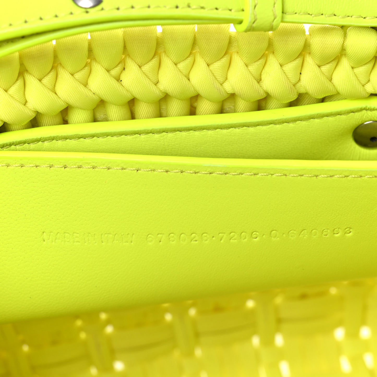Faux Calfskin XXS Bistro Basket Fluo Yellow