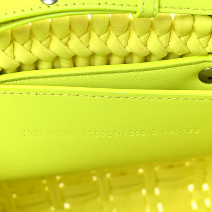 Balenciaga Faux Calfskin XXS Bistro Basket Fluo Yellow 7 of 12