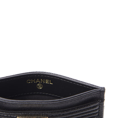Chanel Caviar Quilted Boy Card Holder Black 8 of 9