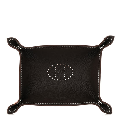 Hermes Taurillon Clemence Mini Mises et Relances Change Tray Ebene Fauve 1 of 6