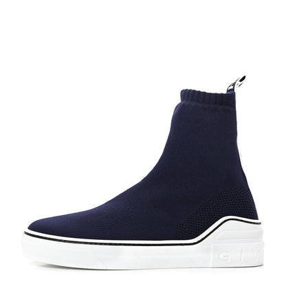 Givenchy Technical Canvas Knit Mens George V Sock Sneakers 39 Navy 1 of 6