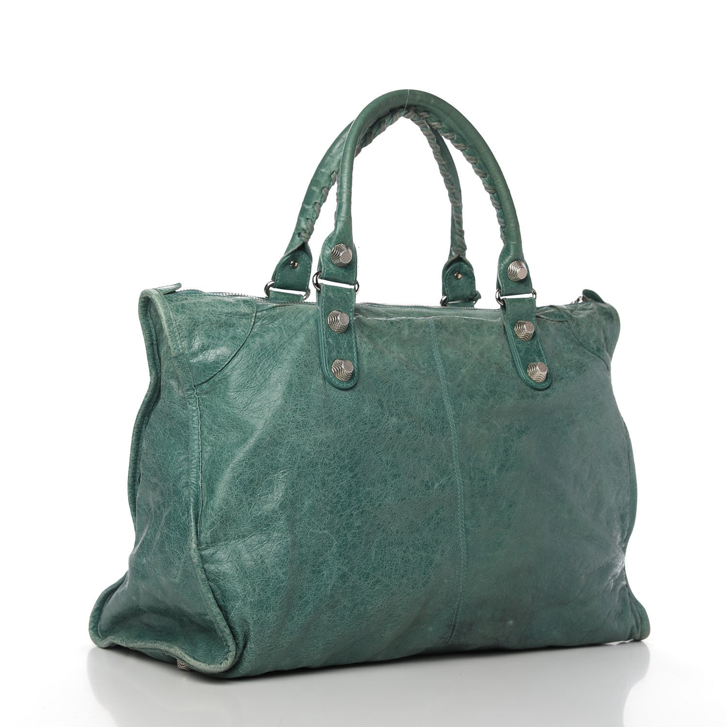 Balenciaga Agneau Giant 21 Silver Hardware Weekender Vert Sauge 3 of 22