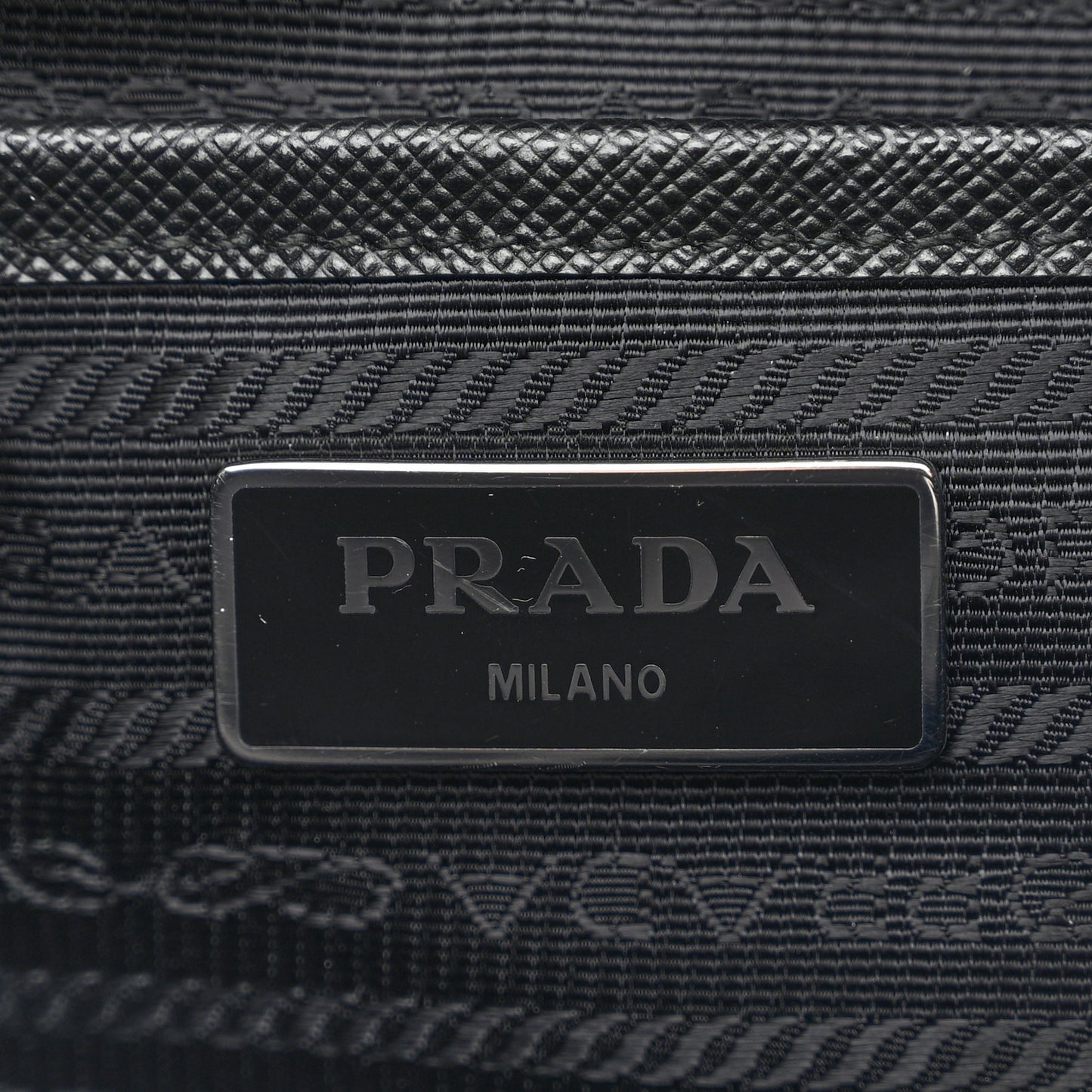 Re-Nylon Vela Saffiano Medium Backpack Black