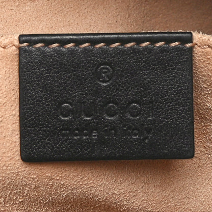 Gucci Calfskin Matelasse Small GG Marmont Chain Shoulder Bag Black 6 of 13