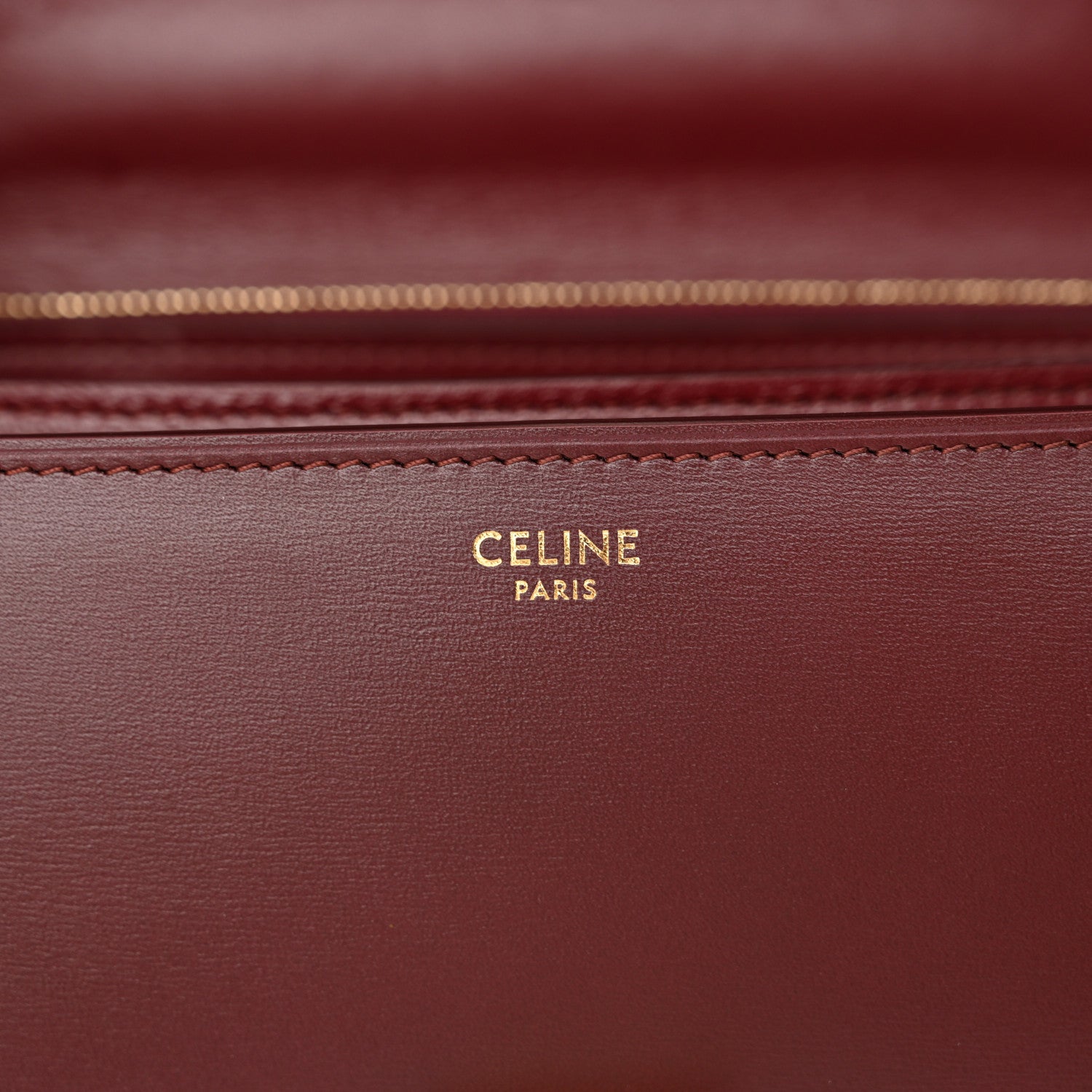 Celine Box Calfskin Medium Classic Box Flap Bag Burgundy 7 of 12