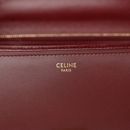 Celine Box Calfskin Medium Classic Box Flap Bag Burgundy 7 of 12