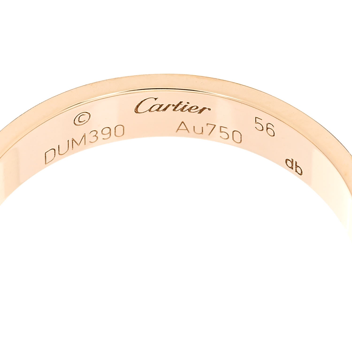 Cartier 18K Yellow Gold 3.5mm LOVE Wedding Band Ring 56 7.75 4 of 5