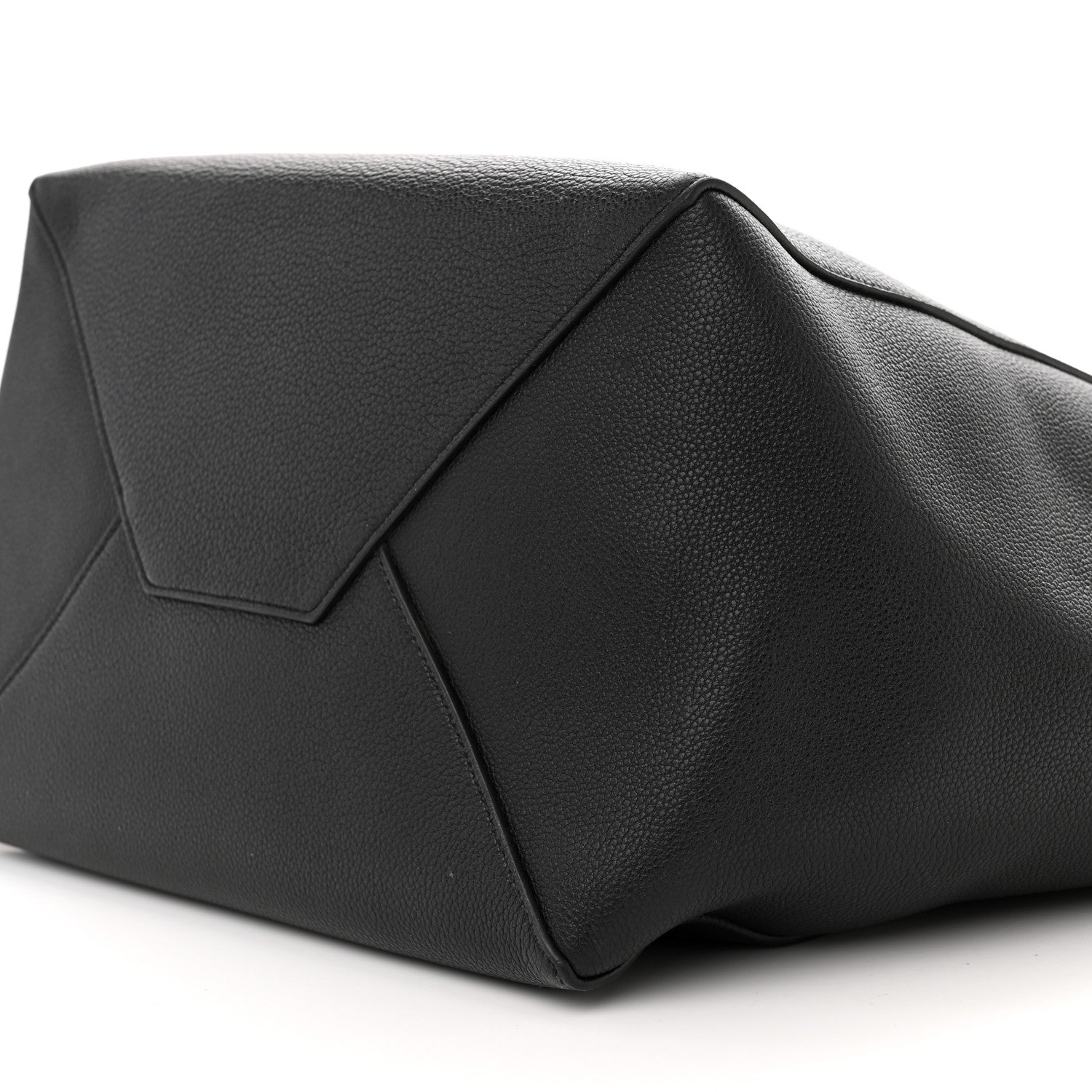 Celine Soft Grained Calfskin Small Belt Cabas Phantom Black 10 of 12