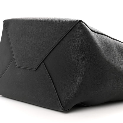 Celine Soft Grained Calfskin Small Belt Cabas Phantom Black 10 of 12