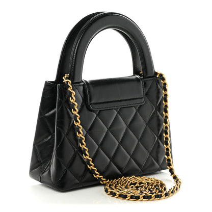 Chanel Shiny Aged Calfskin Quilted Nano Kelly Shopper Black 3 of 11