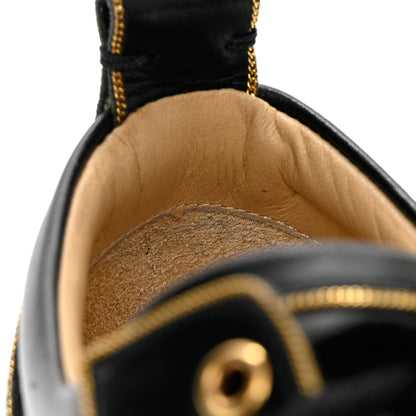 Christian Louboutin Calfskin Spikes Womens Rush Flat Sneakers 36.5 Black Gold 10 of 12