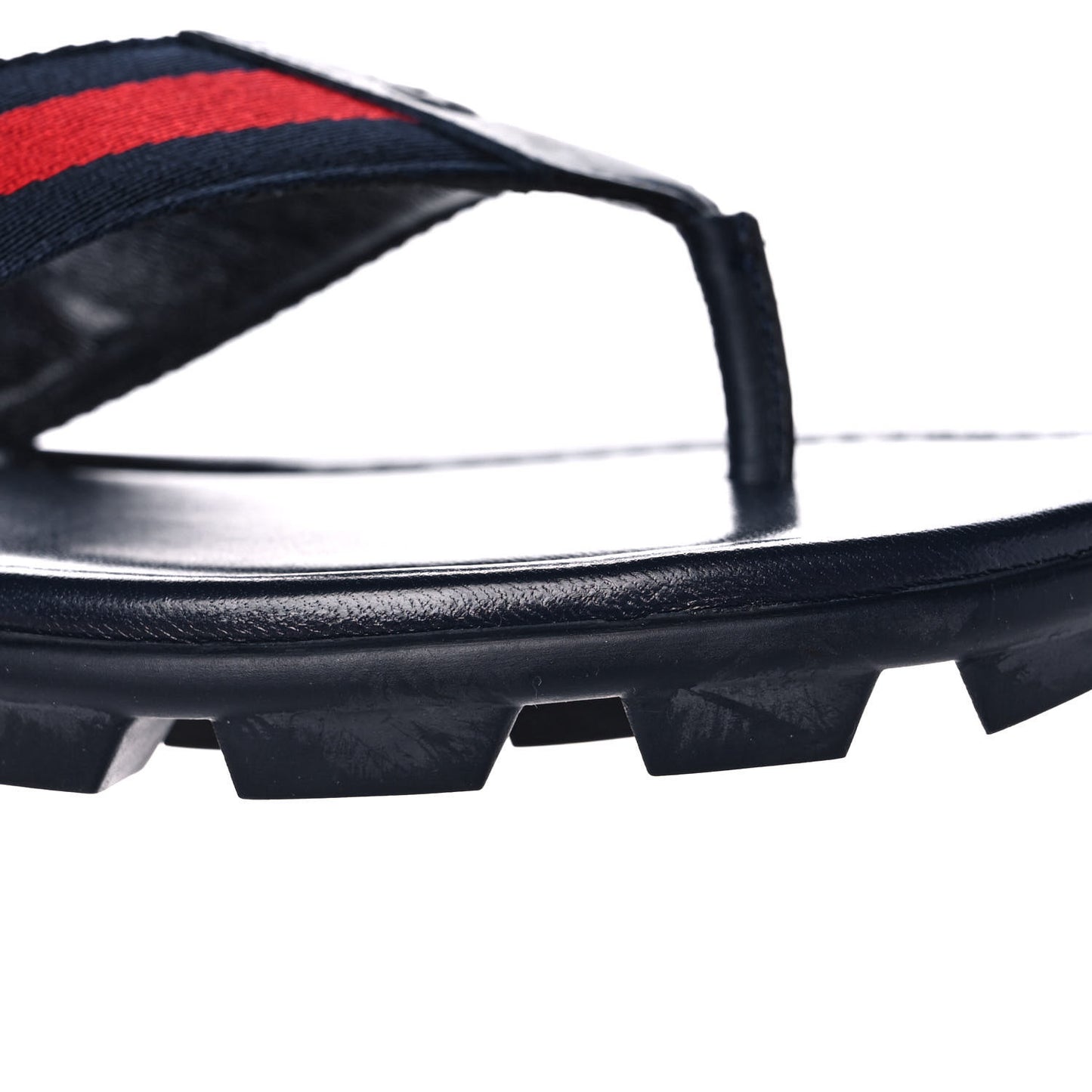 Nylon Calfskin Web Mens Cleat Sole Thong Sandals 5.5 Navy
