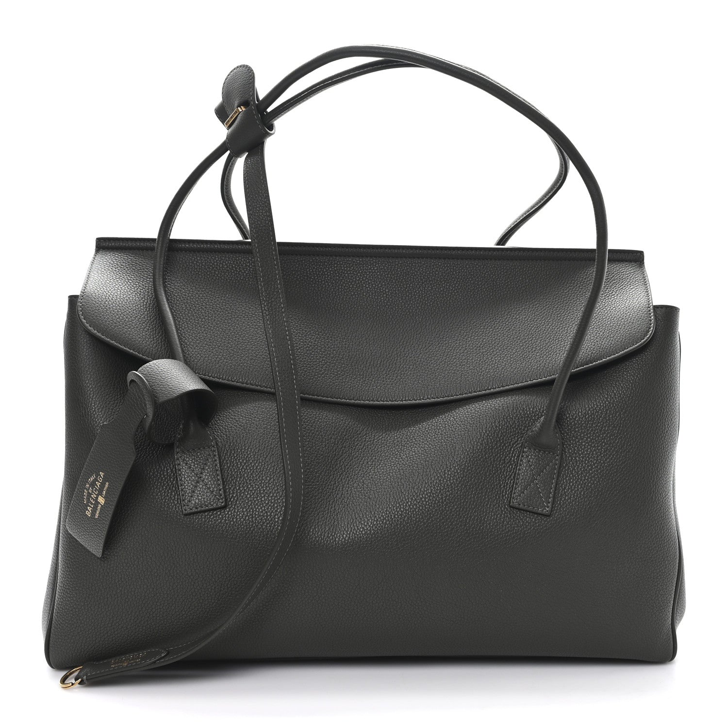 Balenciaga Grained Calfskin Carrie Cary All Bag Khaki 1 of 9