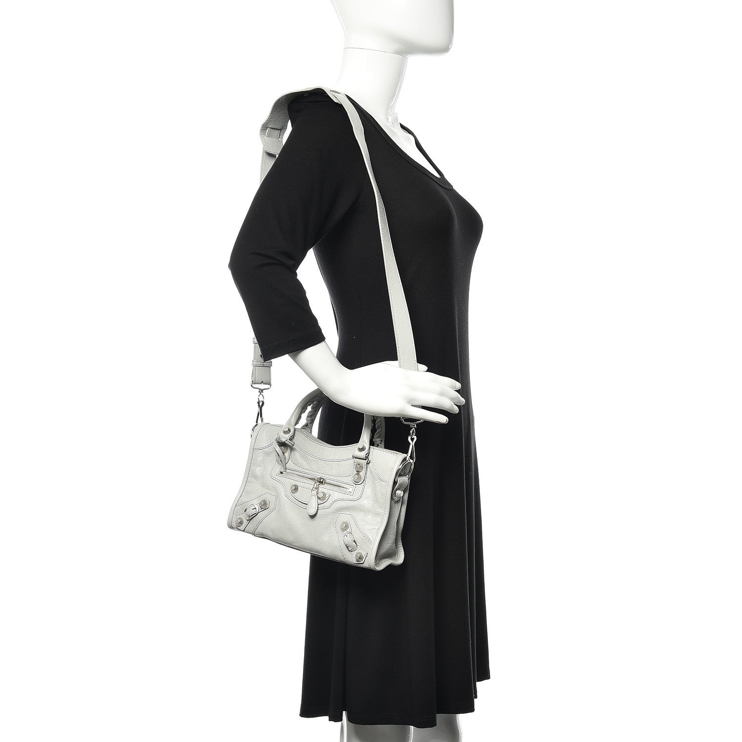 Balenciaga Agneau Giant 12 Silver Hardware Mini City Gris Glace 2 of 10