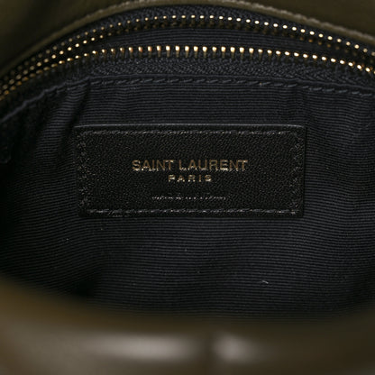 Saint Laurent Lambskin Quilted Toy Loulou Puffer Monogram Chain Satchel Seaweed 7 of 11