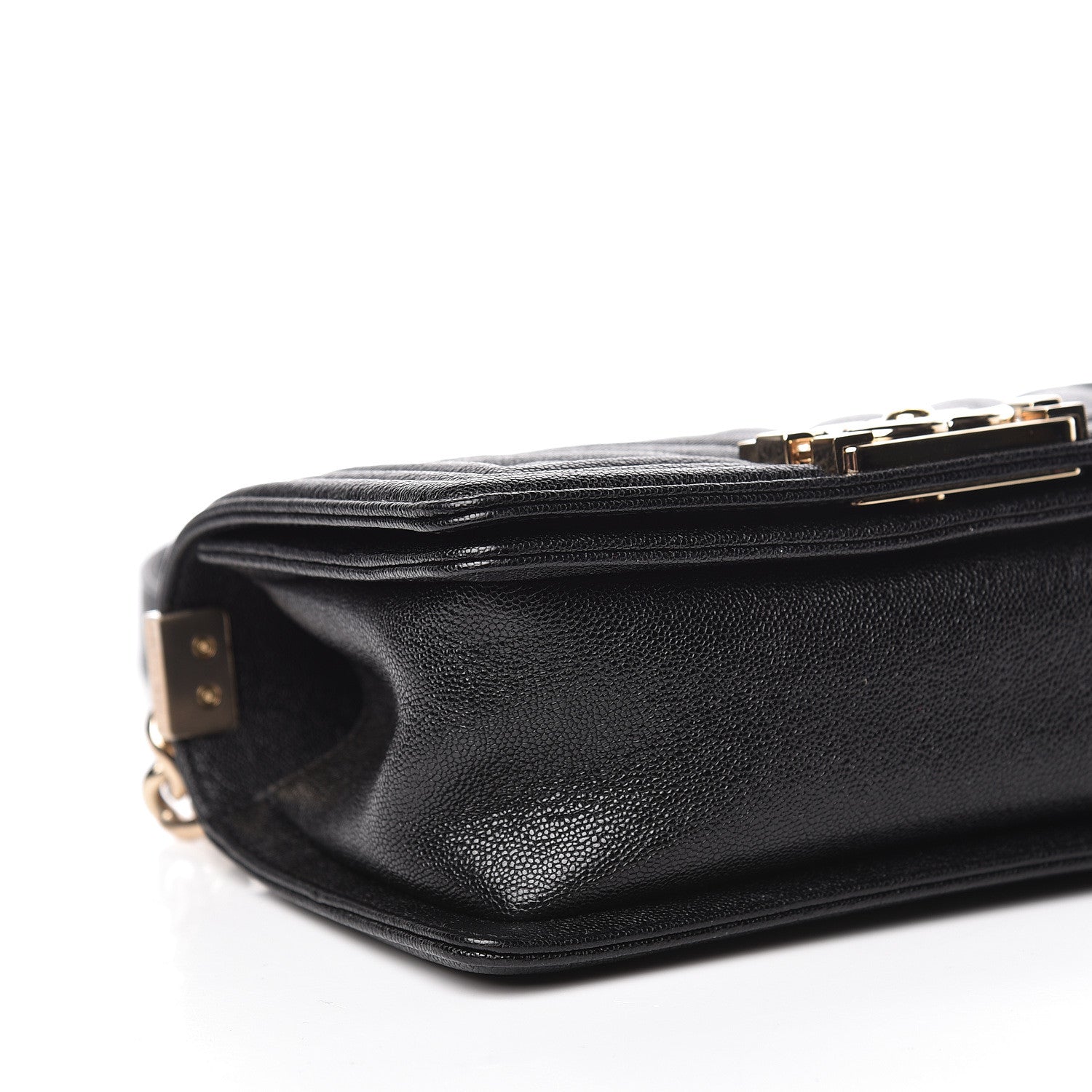 Chanel Caviar Chevron Quilted Small Boy Flap Black 10 of 12