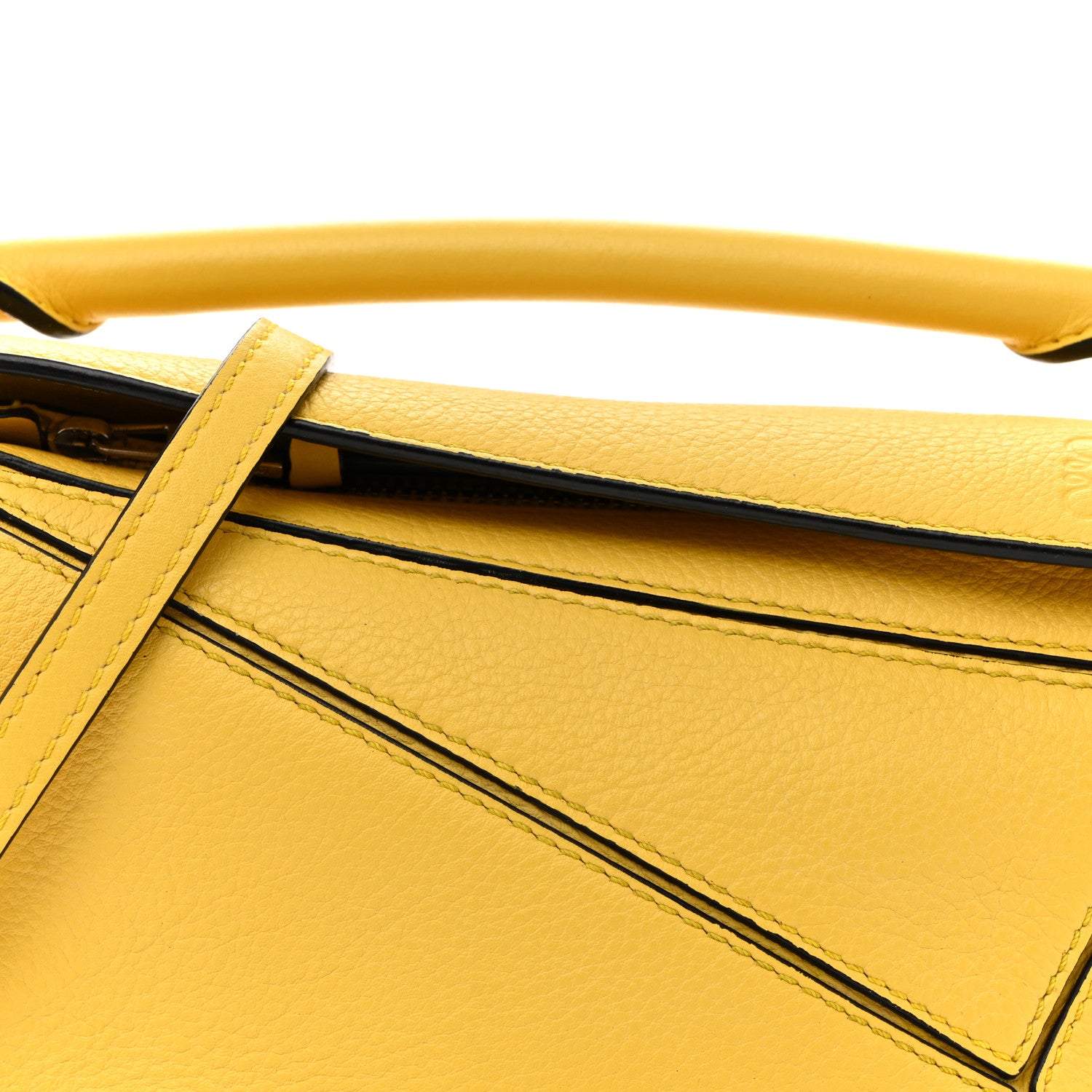 Loewe Calfskin Mini Puzzle Bag Yellow 8 of 13
