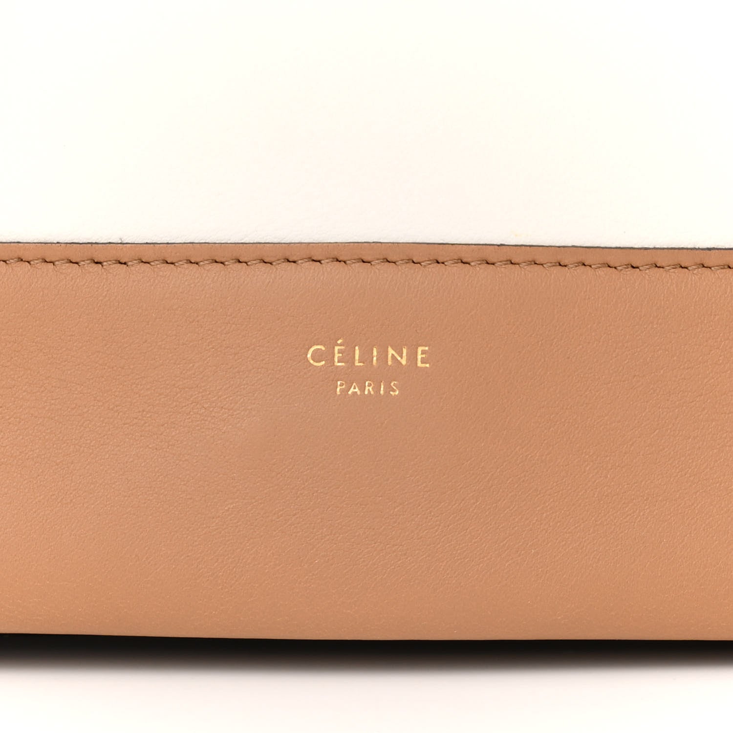 Celine Shiny Smooth Calfskin Medium Frame Shoulder Bag Tan Optic White 6 of 10