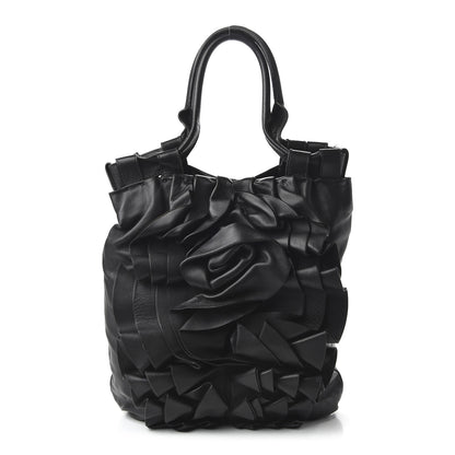 Valentino Garavani Nappa Pleated Tote Black 1 of 9