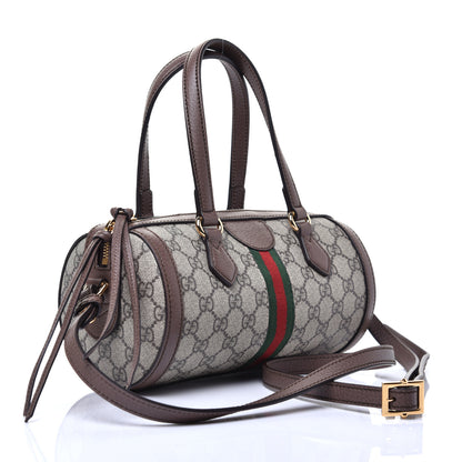 Gucci GG Supreme Monogram Web Small Ophidia Boston Bag Beige New Acero 3 of 8