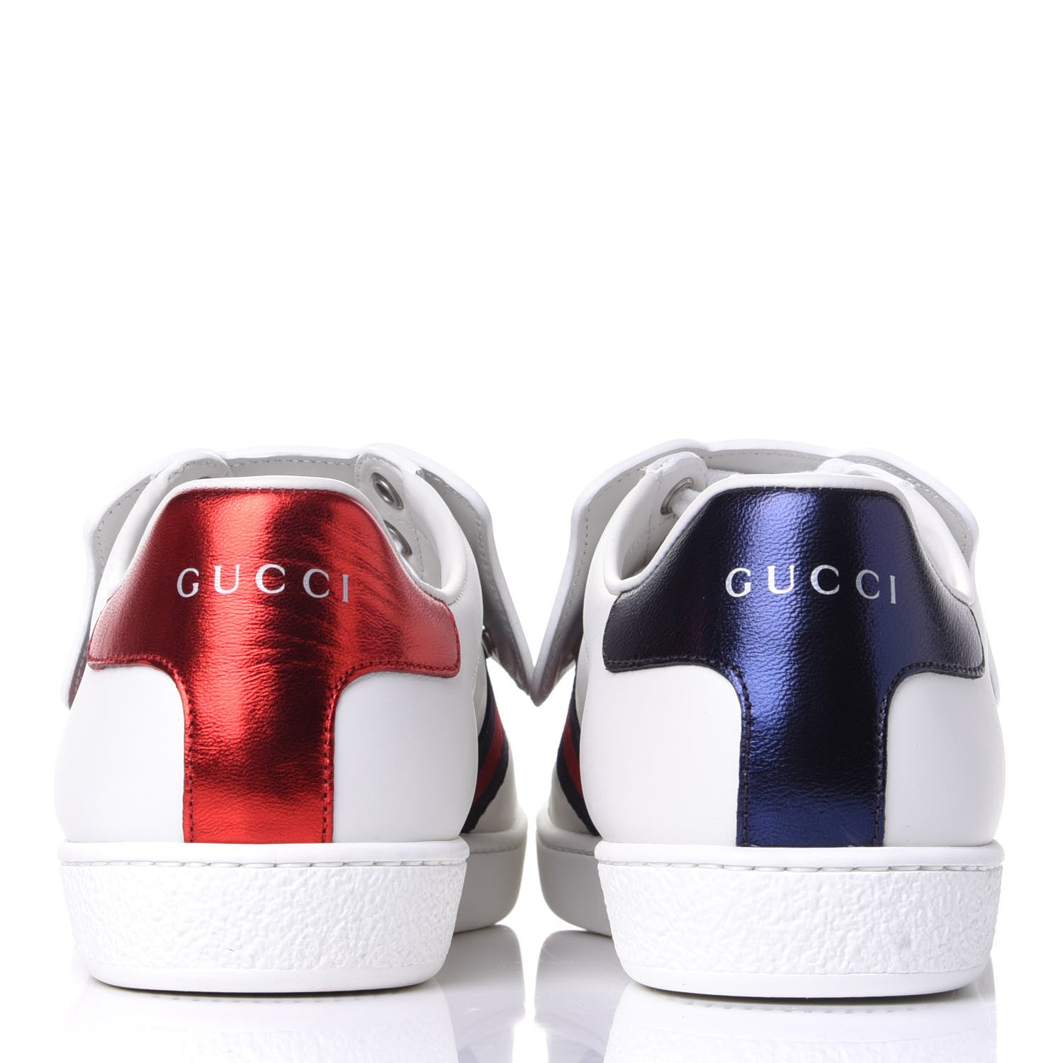 Gucci Calfskin Sequins Web Cat Womens Ace Sneakers 37.5 White 6 of 11