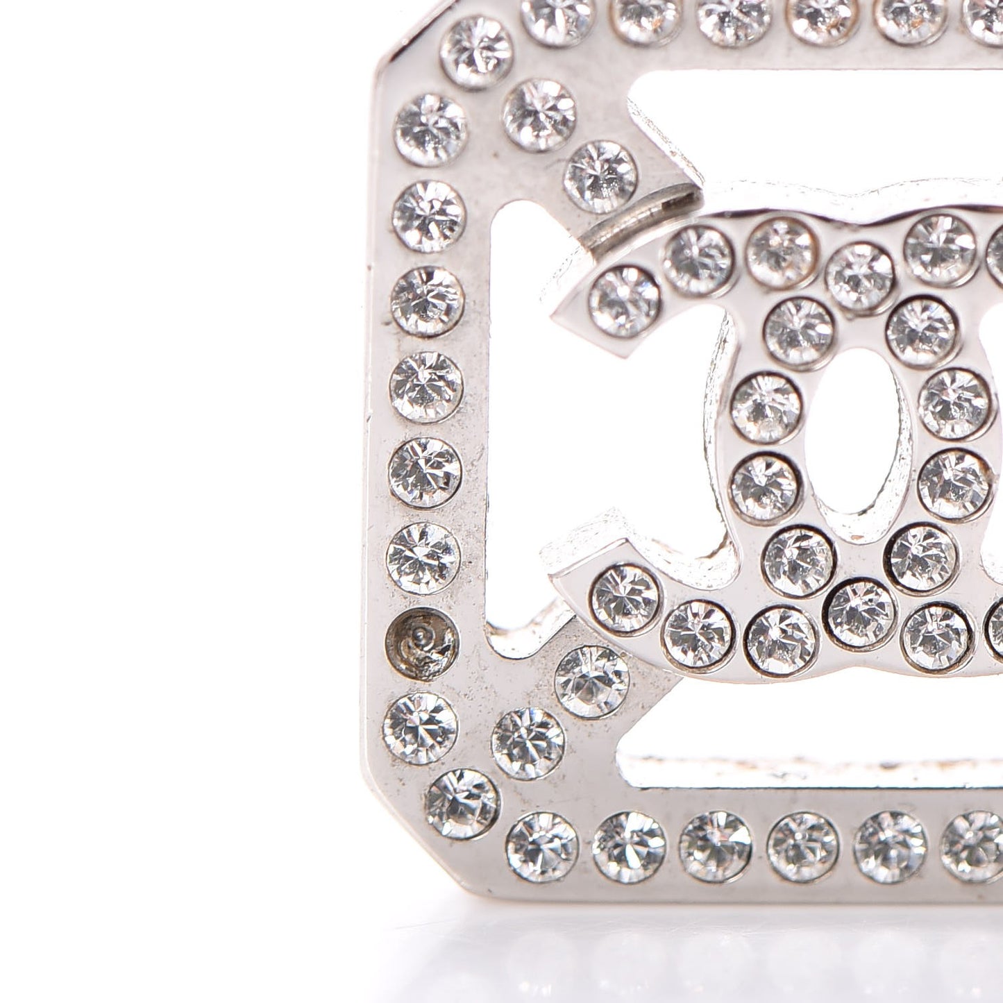 Crystal CC Earrings Silver
