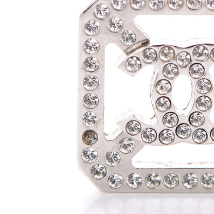 Chanel Crystal CC Earrings Silver 8 of 9