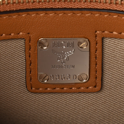 MCM Metallic Visetos Medium Millie Crossbody Bag Berlin Gold 6 of 10