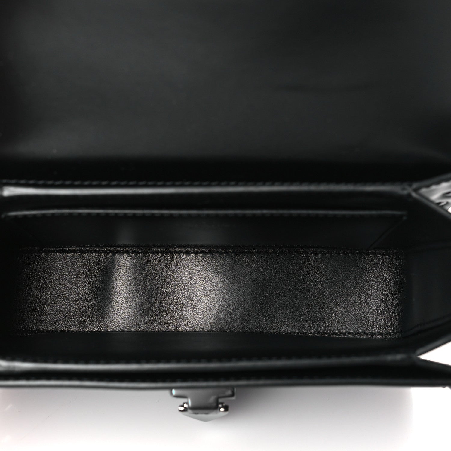 Valentino Garavani Smooth Calfskin Enamel Tonal Small Rockstud23 Shoulder Bag Black 5 of 9