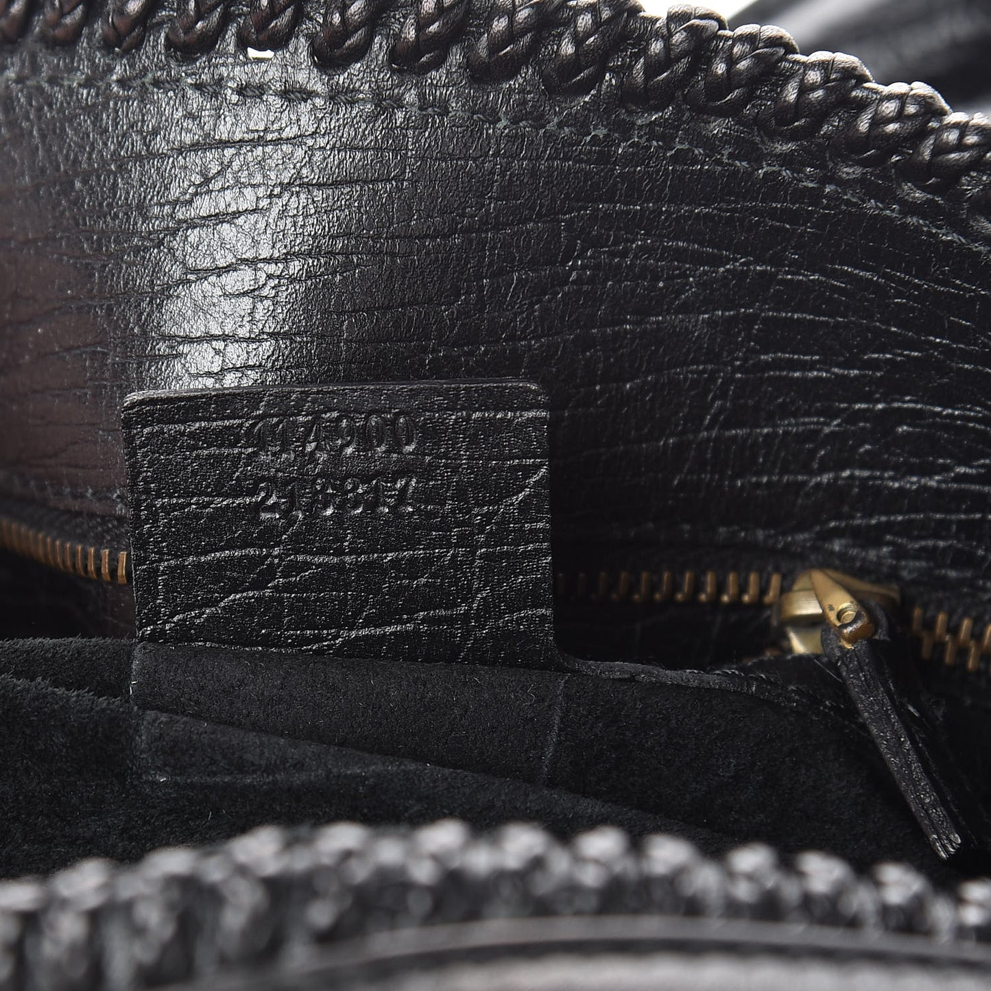 Calfskin Large Horsebit Chain Hobo Black