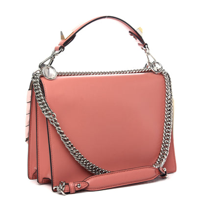 Fendi Vitello Liberty Shiny Nappa Lace Up Bow Kan I Shoulder Bag Macaron Confetto 3 of 10