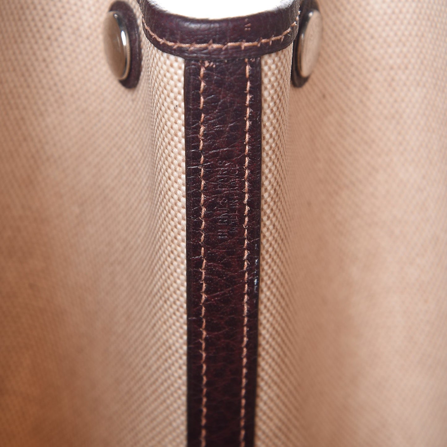 Buffle Skipper Toile Garden Party 36 MM Tote Marron Fonce